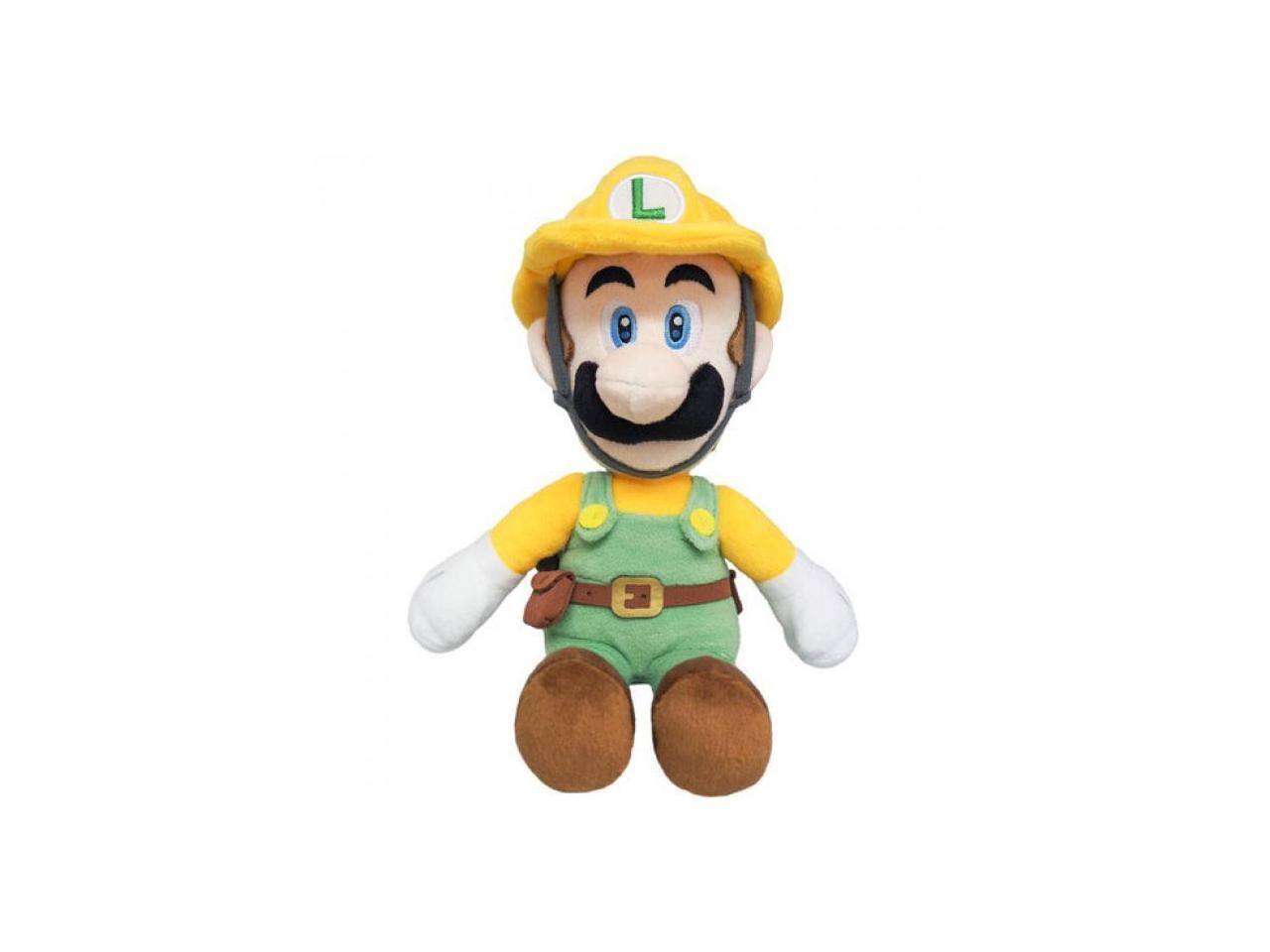 Alt View 2. Little Buddy - Super Mario All Star Collection 10 Inch Plush | Builder Luigi - Yellow.
