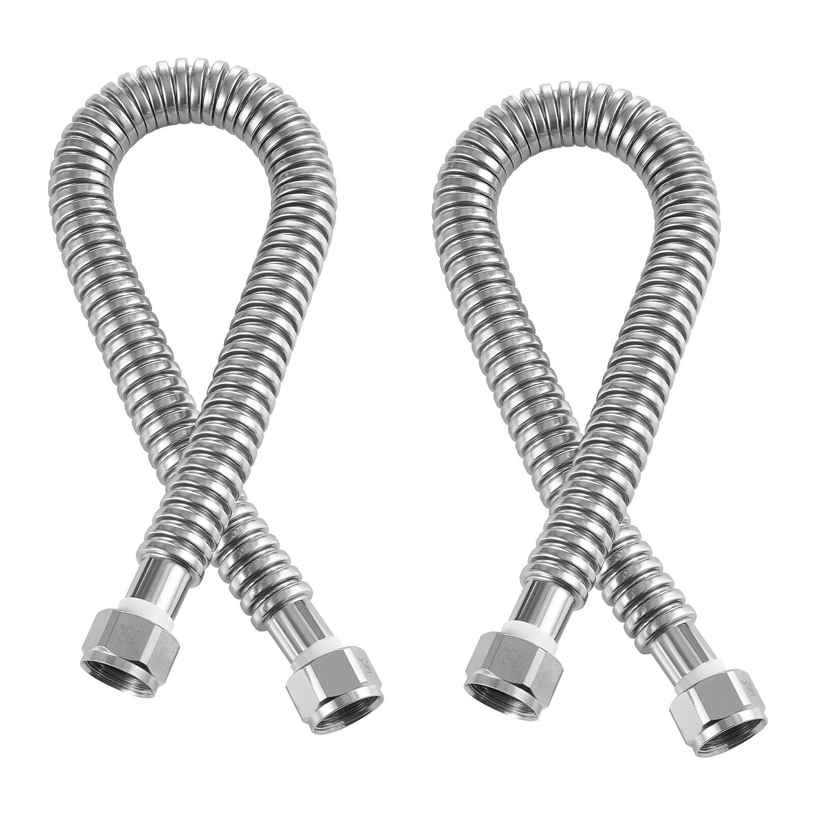 Alt View 5. VEVOR - Water Heater Kit, 24 Inch Length Water Heater Flex Connector, Waters Heaters Installation Kit - Silver.
