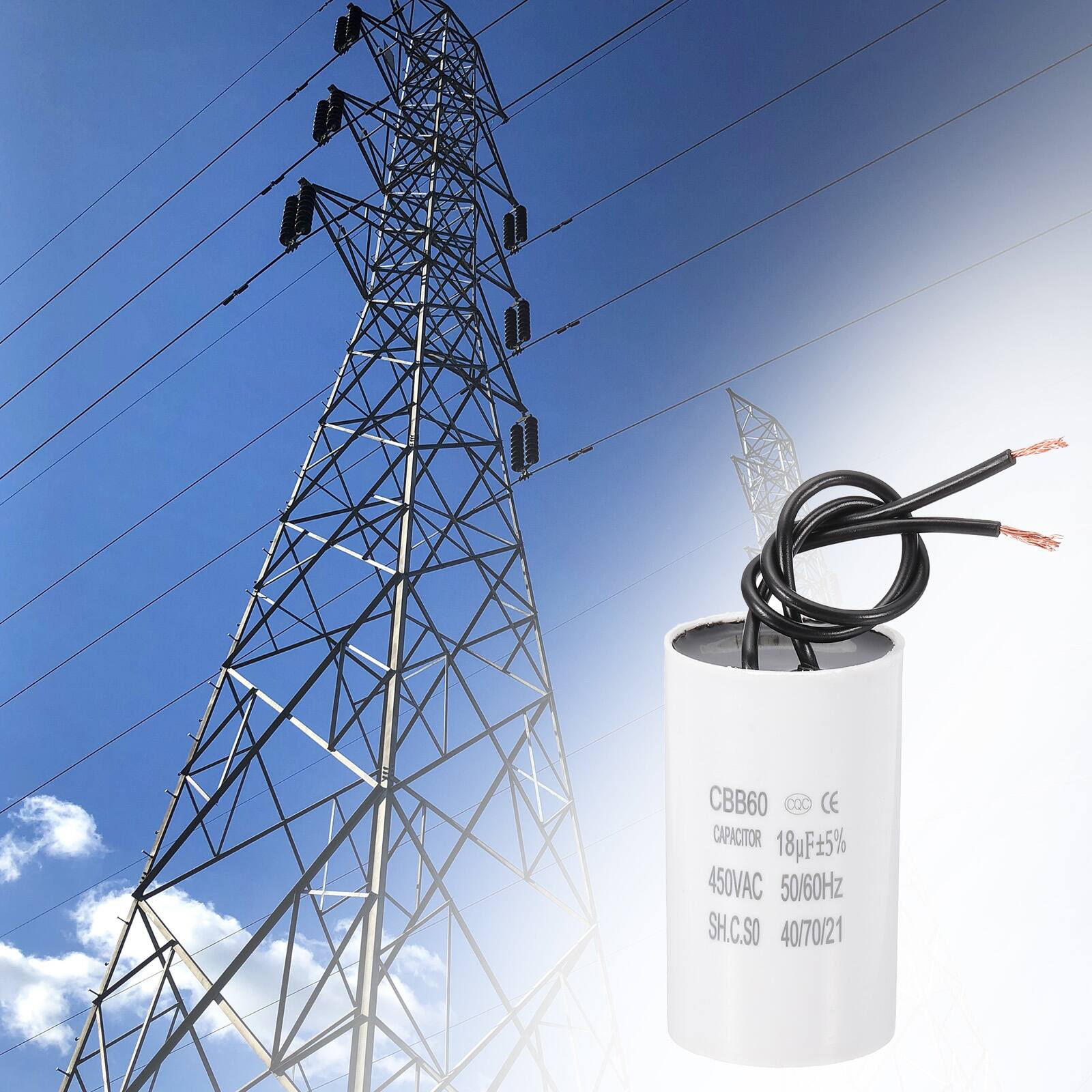 CBB60 CQC CAPACITOR 18µF±5% 450VAC 50/60Hz SH.C.SO 40/70/21