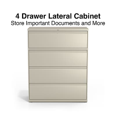 4 Drawer Lateral Cabinet  
Store Important Documents and More