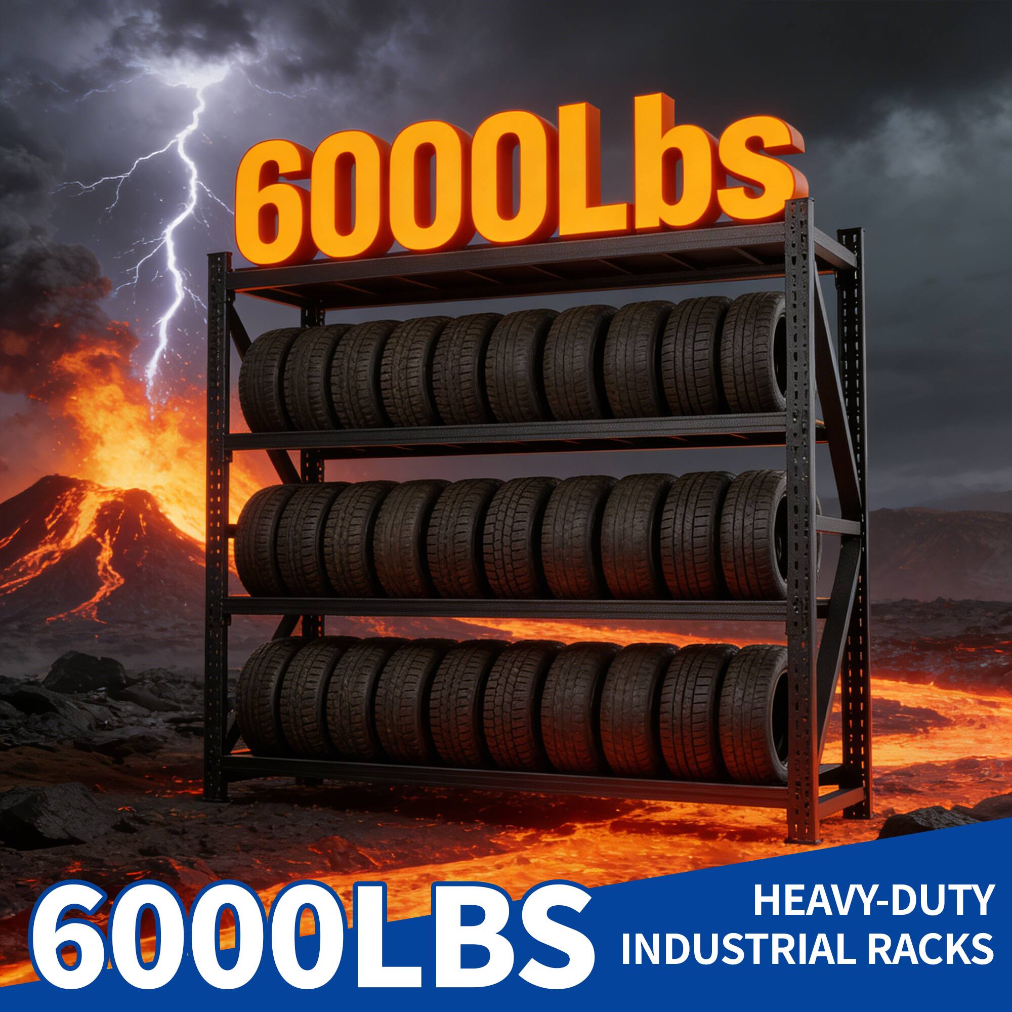6000Lbs HEAVY-DUTY 6000LBS INDUSTRIAL RACKS