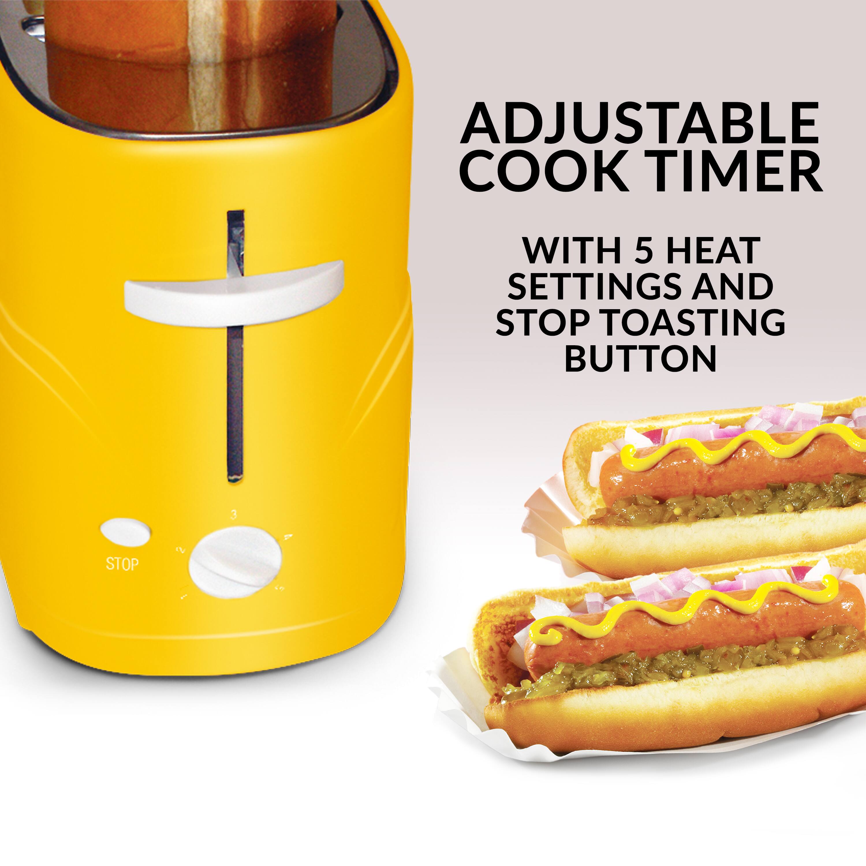 ADJUSTABLE COOK TIMER  
WITH 5 HEAT SETTINGS AND STOP TOASTING BUTTON
