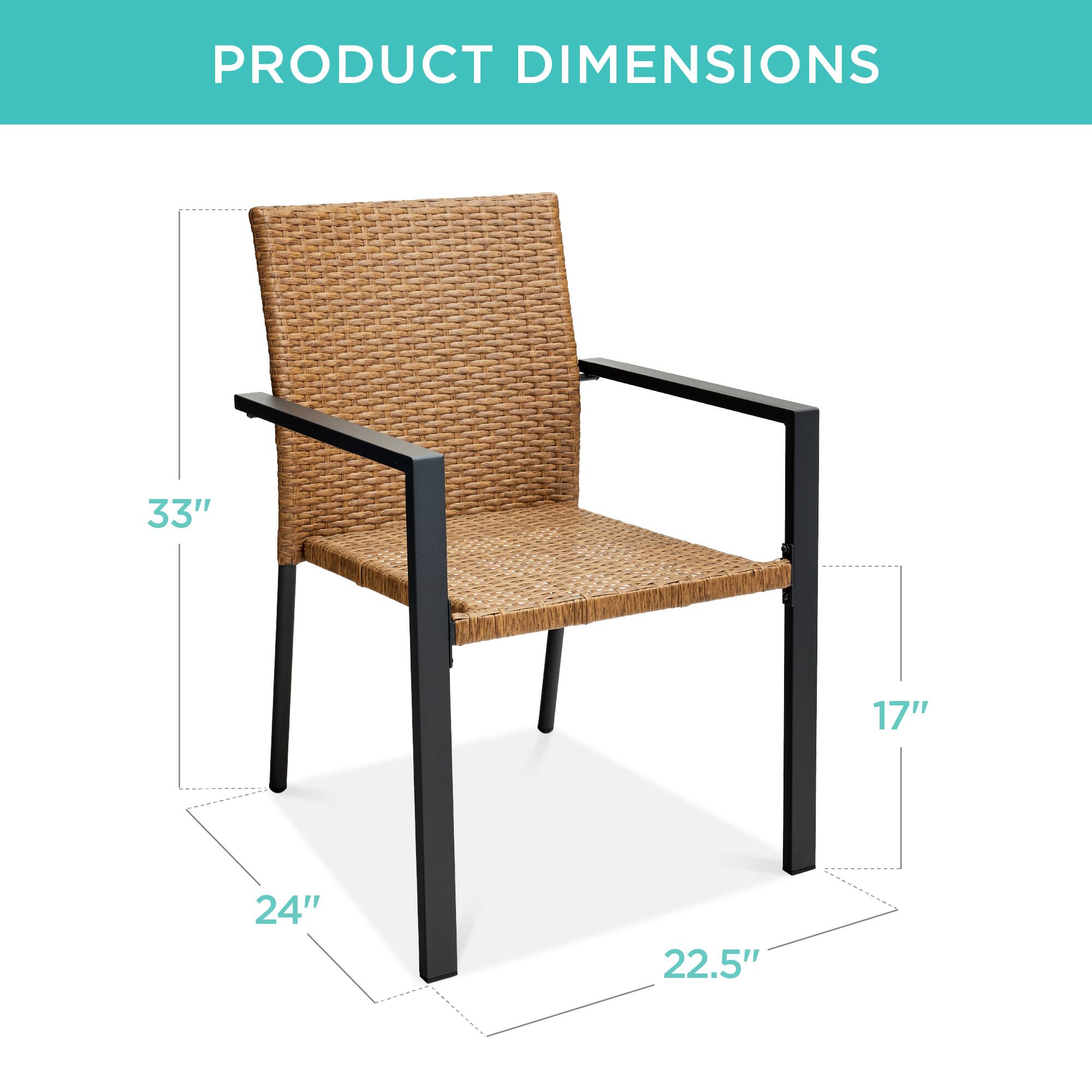PRODUCT DIMENSIONS

33"  
24"  
17"  
22.5"
