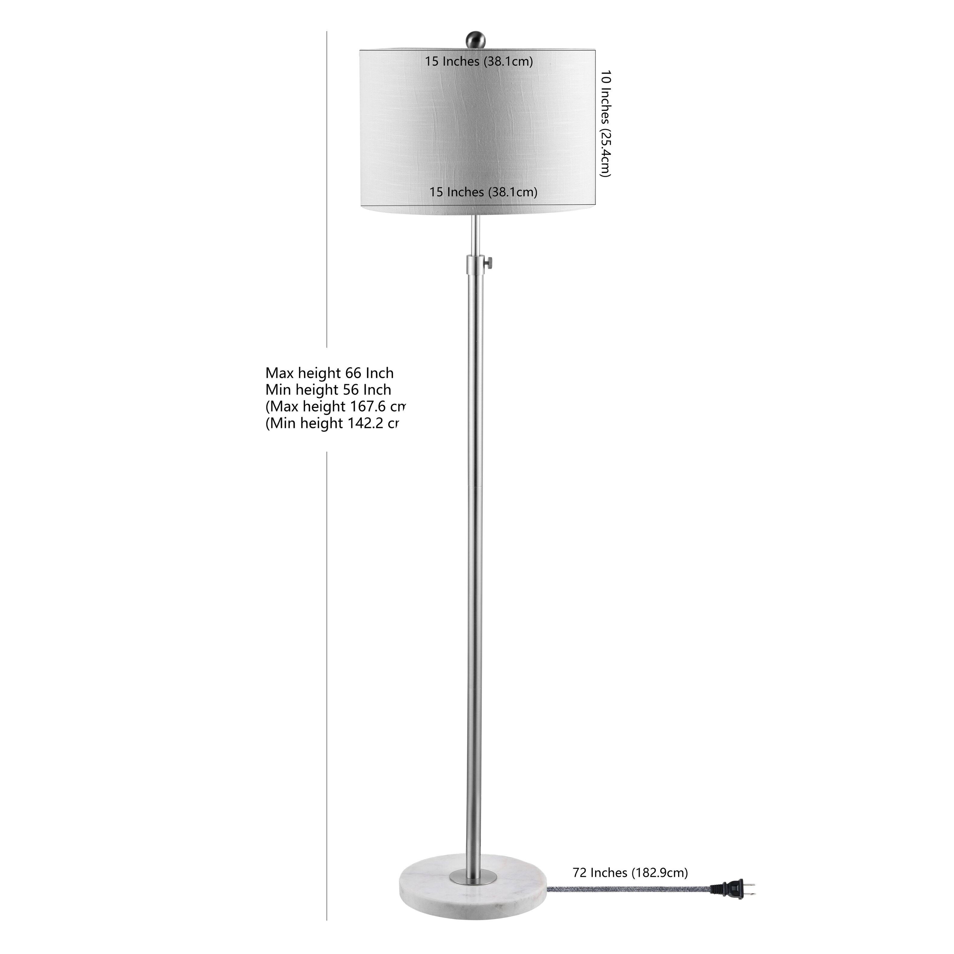 15 Inches (38.1cm)  
10 Inches (25.4cm)  
Max height 66 Inch (Max height 167.6 cm)  
Min height 56 Inch (Min height 142.2 cm)  
72 Inches (182.9cm)