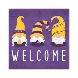 Fan Creations - LSU Tigers 10'' x 10'' Welcome Gnomes Sign - Multicolor