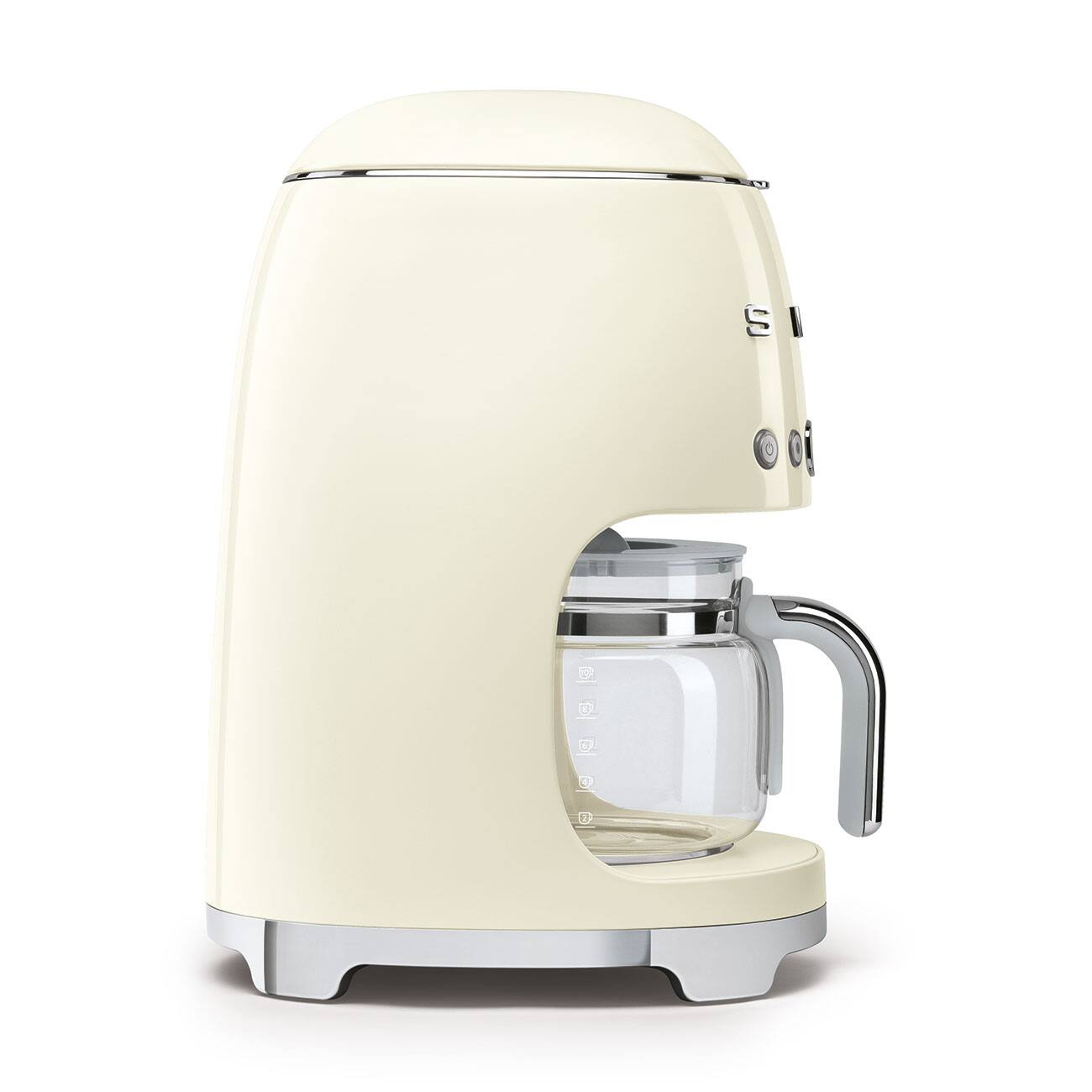 Left. SMEG - DCF02 Drip 10-Cup Coffee Maker - Cream.