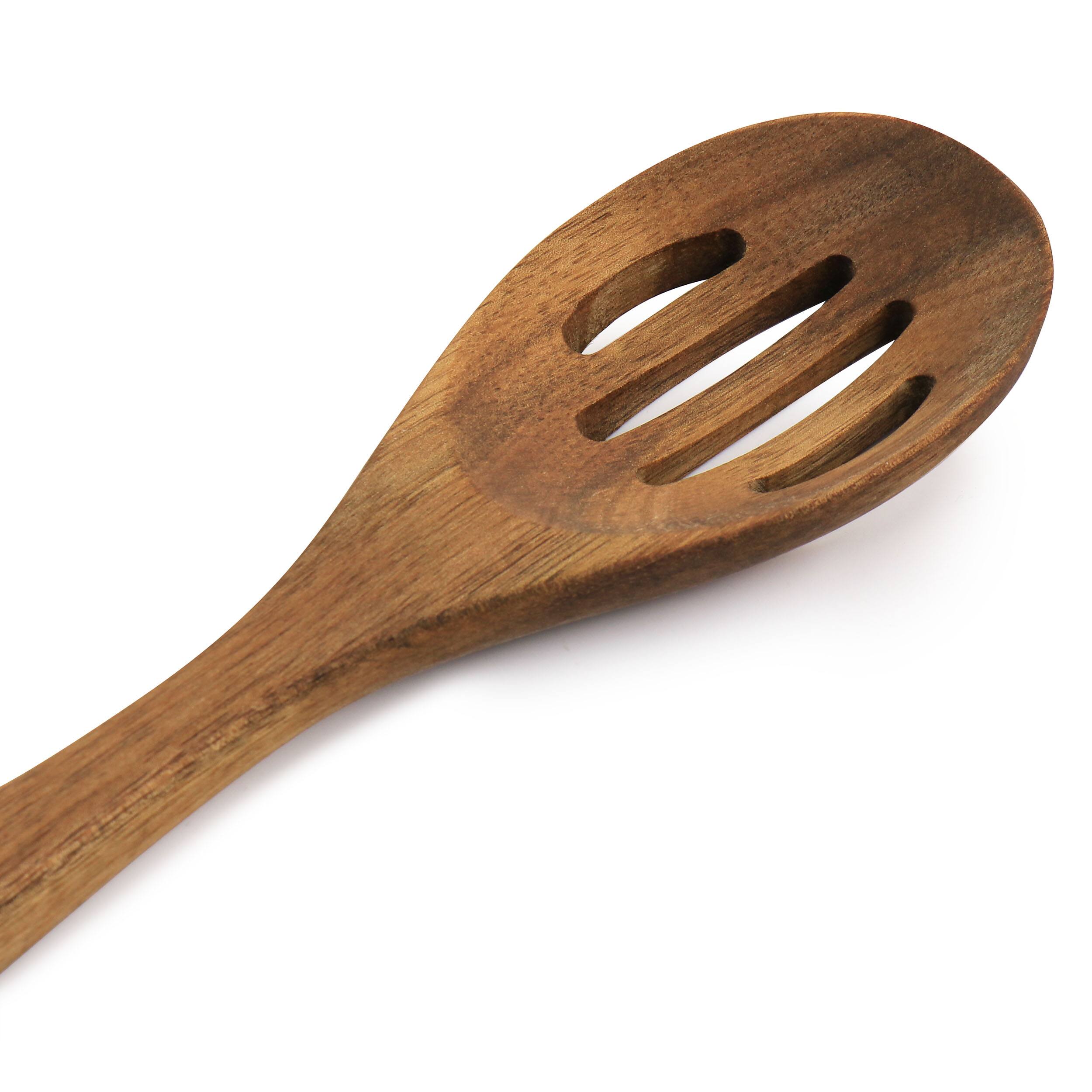 Alt View 3. Oster - Oster Acacia Wood Slotted Spoon Cooking Utensil - Brown.