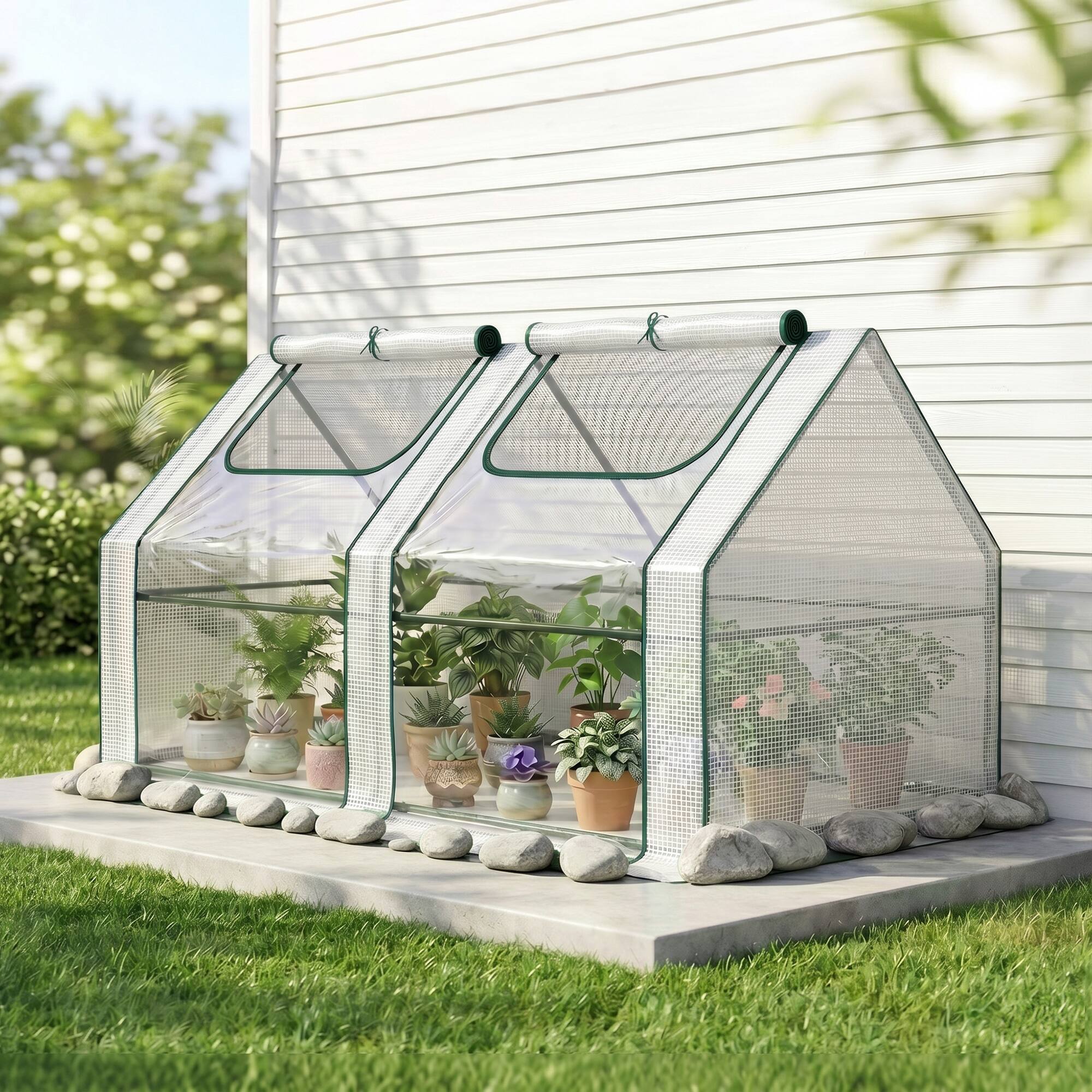 Alt View 7. Outsunny - 6' x 3' x 3' Portable Greenhouse.