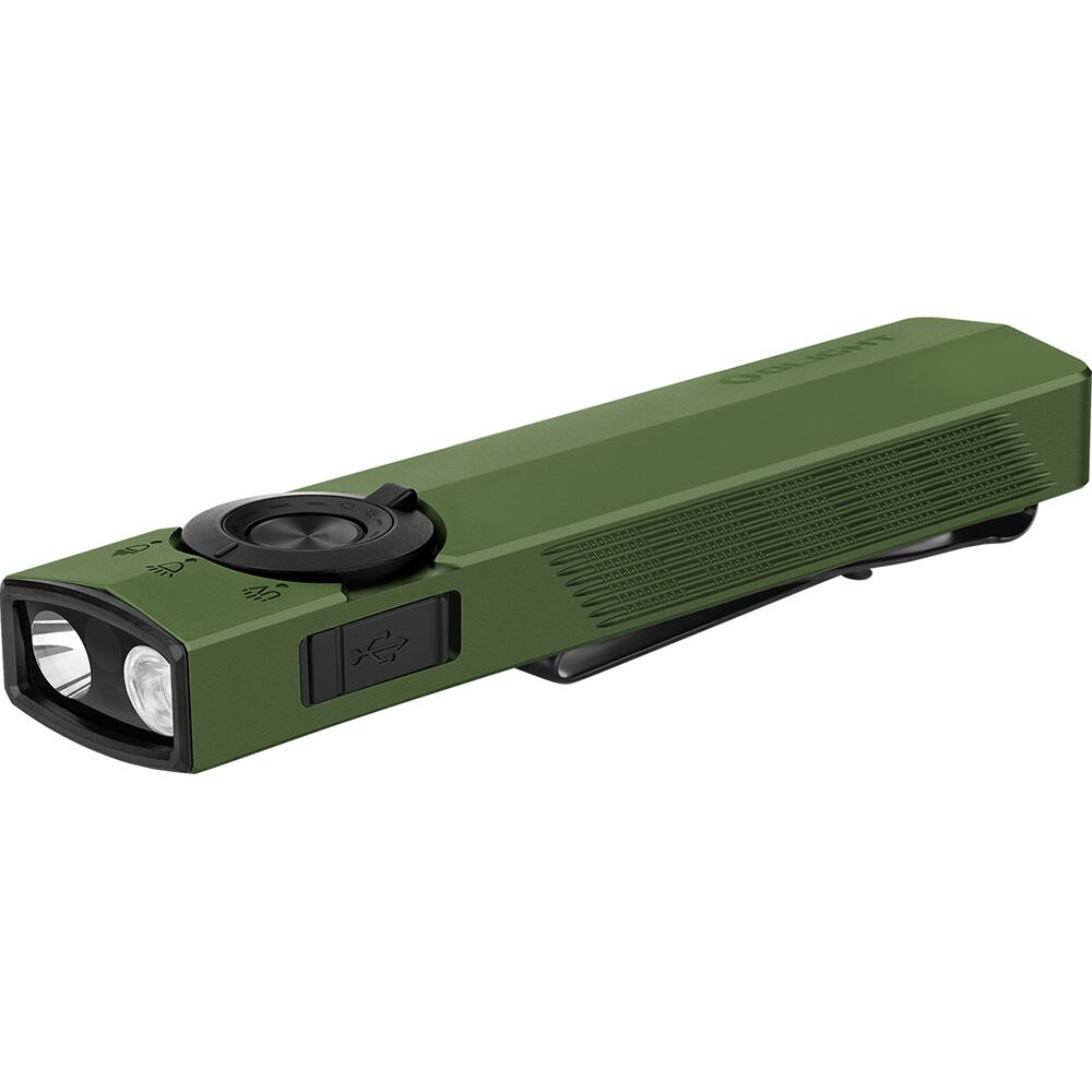 Alt View 4. OLIGHT - OLIGHT ArkPro EDC Flat Rechargeable Flashlight (OD Green CW) - OD Green.