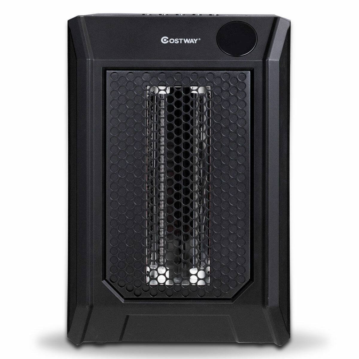 Alt View 8. Costway - Costway 1500W Portable Electric Space Heater with 2H Timer LED Remote Control Room Office - Black.