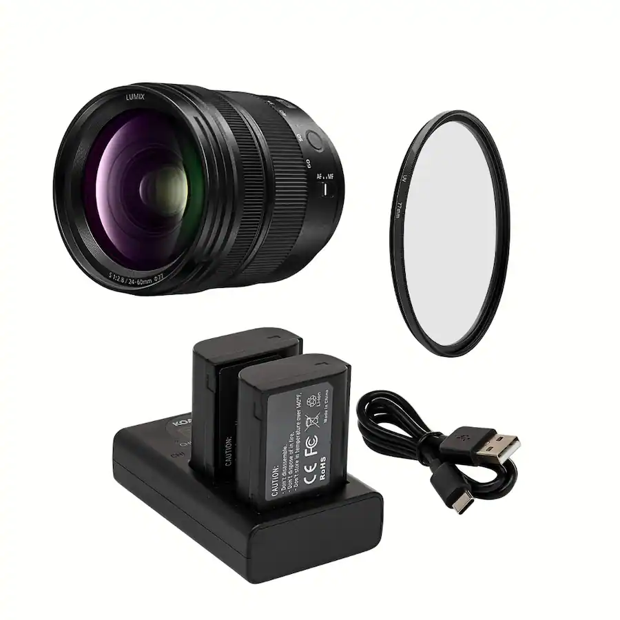 Panasonic LUMIX S Series 24 60mm F2.8 L Mount Lens Bundle SE2460-KT1 ...