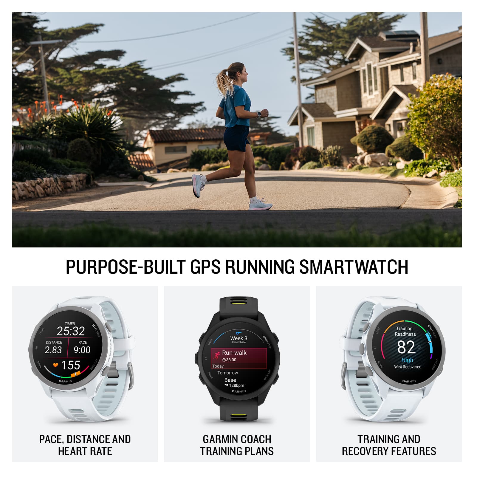Garmin Forerunner 170 GPS Smartwatch 43 mm Fiber Reinforced