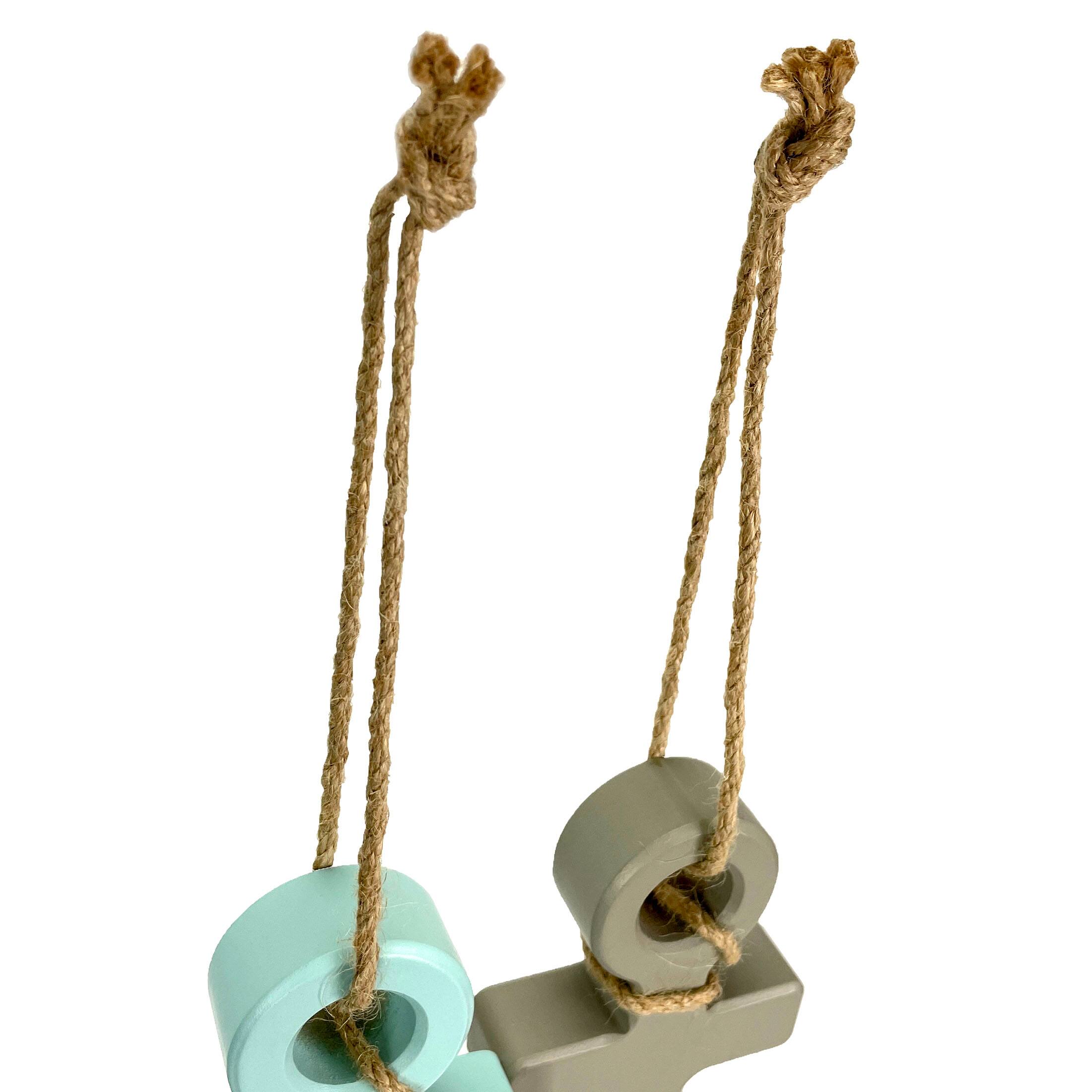 Alt View 9. Chesapeake Bay - Set of 2 Wood Nautical Wall Anchors 15in Rope Beach Coastal Decor Blue Gray - Multicolored.