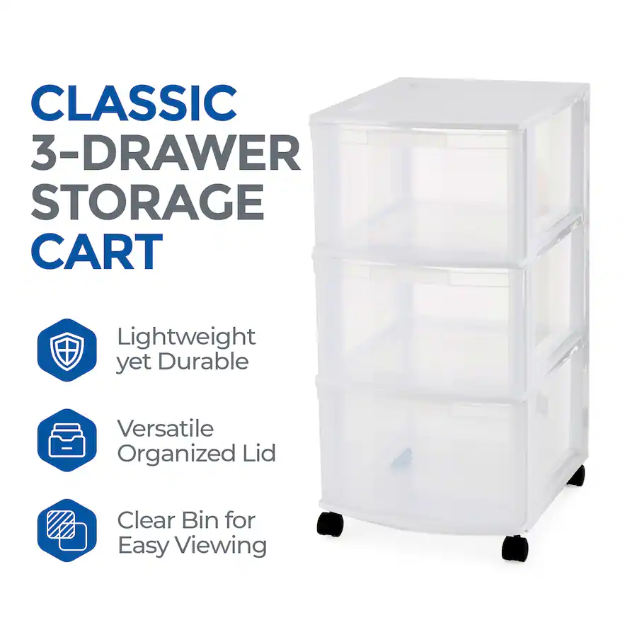 Pvc Storage Cart Gracious Living Classic 3 Drawer Organizer Plastic Storage Cart w ...