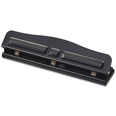 Front. Staples - Adjustable Punch, 10 Sheet Capacity, Black (24539-CC/10574) - Black.
