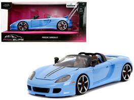 Jada - Porsche Carrera GT Convertible Blue with Black Stripes "Pink Slips" Series 1/24 - Blue and Black