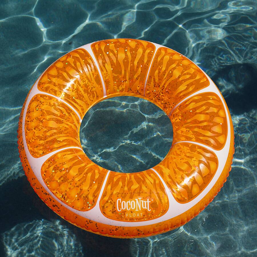 Floating Rings Sandbar Salus Brands, LLC CocoNut Float: Tangerine Orange Glitter 42