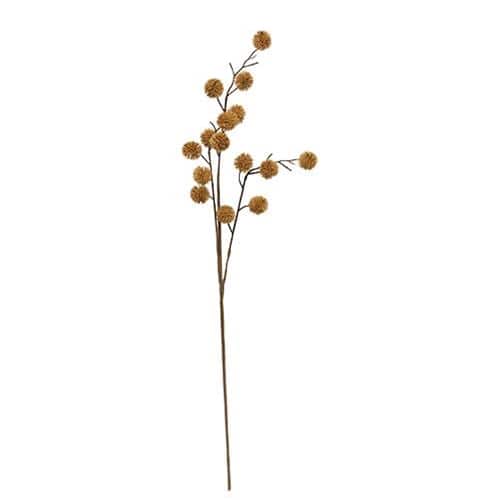 BreeBe - *Mustard Thistle Pods Spray 27" - Yellow