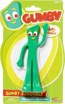 AGES 3+
GUMBY
FUN, I'M EXiBLE!
GUMBY BENDABLE
Bendable • Poseable
WARNING: CHOKING HAZARD. Small parts. Not for children under 3 years.
NJ Croce