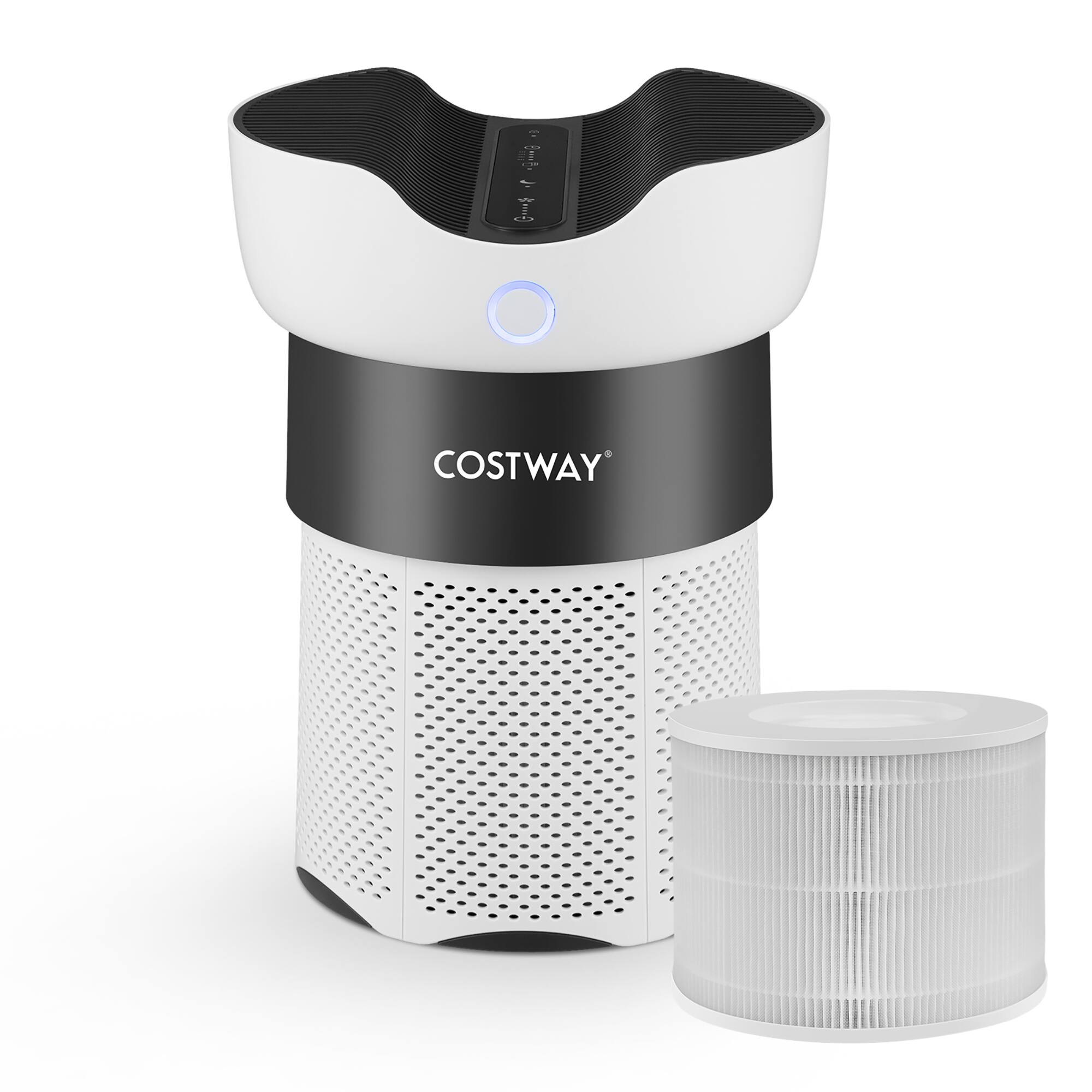 Alt View 1. Costway - Costway Air Purifier Replacement Filter 3-in-1 H13 True HEPA for Dust Smoke Home Office - White.