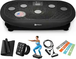 LifePro - Rumblex Plus 4D Vibration Plate Machine for Full Body Workout and Recovery - Black