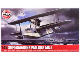 Level 3 Model Kit Supermarine Walrus Mk.I Aircraft with 3 Scheme Options 1/48 Plastic Model Kit by Airfix - Multi