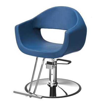 Front. Winado - Professional Salon Styling Chair with 360 Degree Swivel, Footrest, Padded Seat, Hydraulic Pump for Hair Stylist Beauty - Blue.