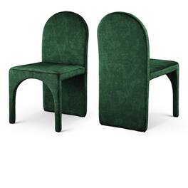 Meridian Furniture - Summer Velvet Dining Side Chair, Set of 2 - Green