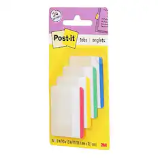 24 Post-it tabs | onglets
24 x 20 mm x 15 mm / 50.8 mm x 38.1 mm
3M