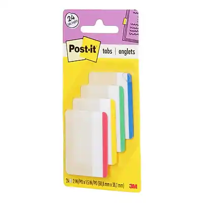 24 Post-it tabs | onglets
24 x 20 mm x 15 mm / 50.8 mm x 38.1 mm
3M