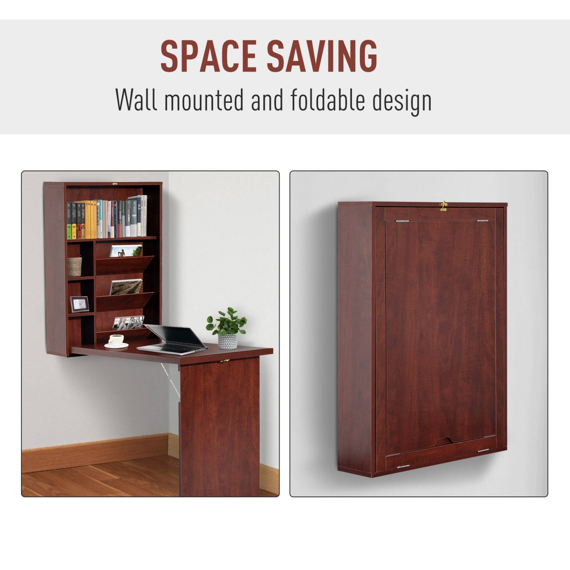 SPACE SAVING  
Wall mounted and foldable design