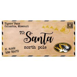 Fan Creations - Missouri Tigers 6'' x 12'' Letter to Santa Sign - Multicolor