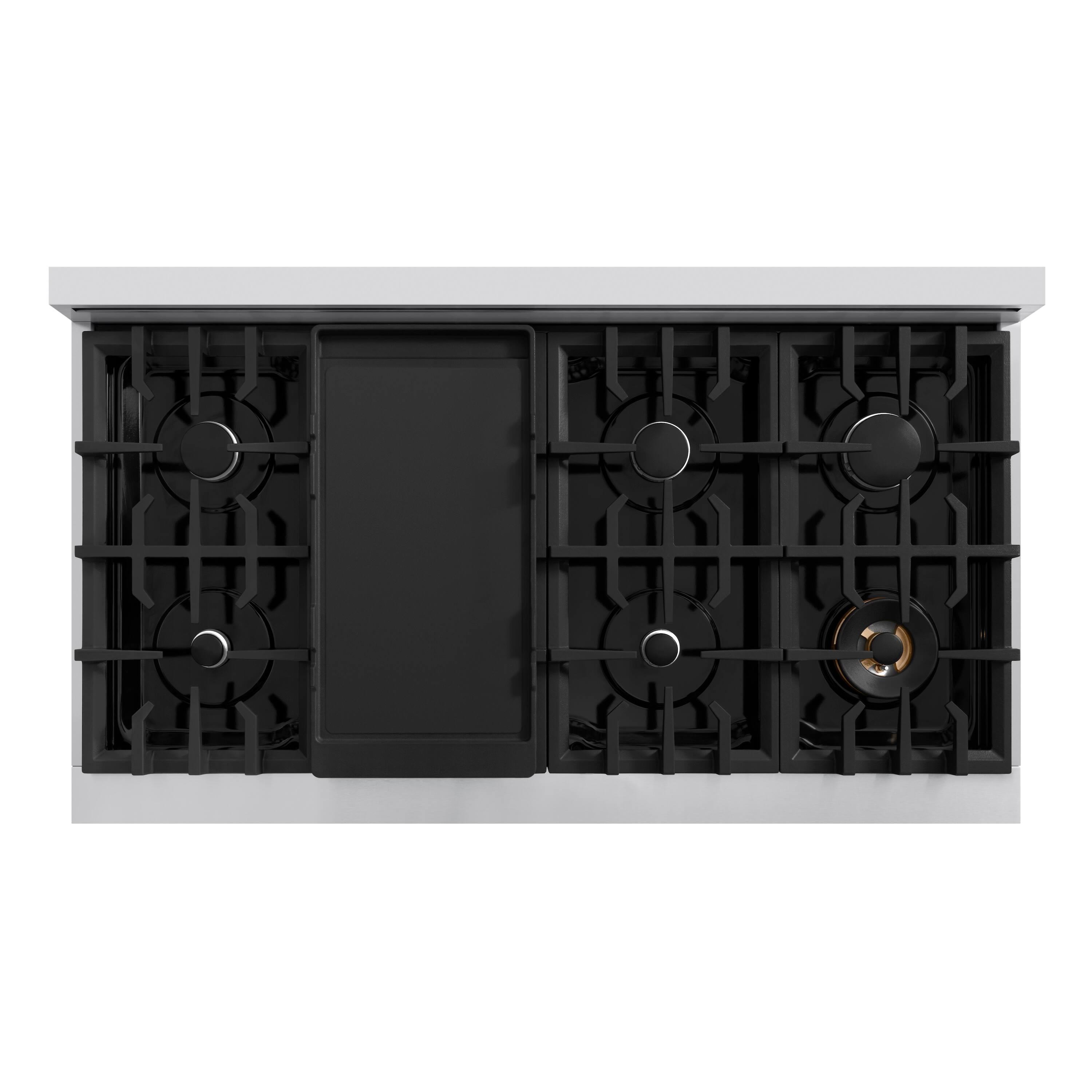 Alt View 1. ZLINE - ZLINE 48 in. 6.7 cu. ft. Freestanding Select Double Oven Gas Range with 8 Burner Cooktop (HGR48) - Stainless Steel.
