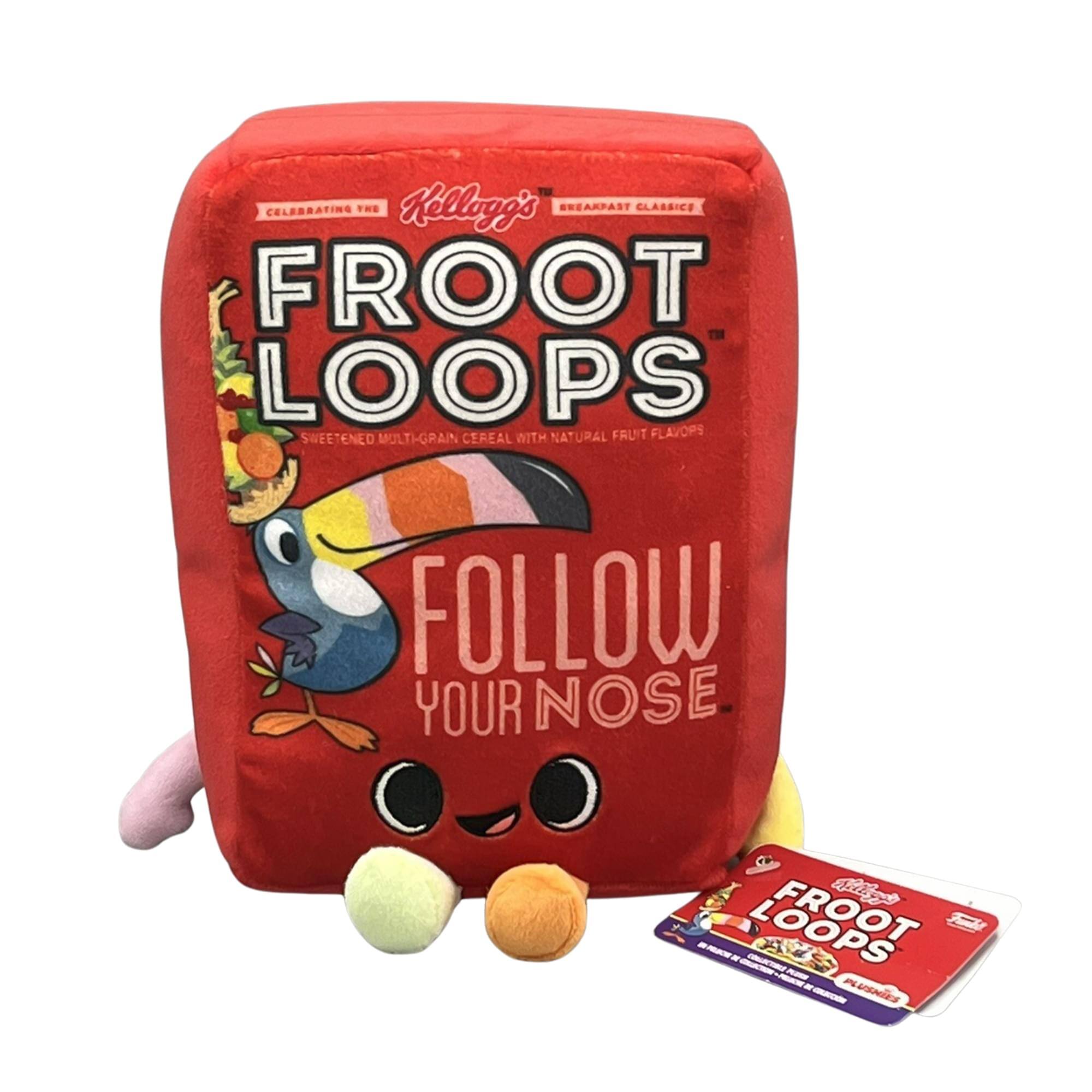 CELEBRATING THE  
Kellogg's  
BREAKFAST CLASSICS  

FROOT LOOPS  
SWEETENED MULTI-GRAIN CEREAL WITH NATURAL FRUIT FLAVORS  

FOLLOW YOUR NOSE  

FROOT LOOPS