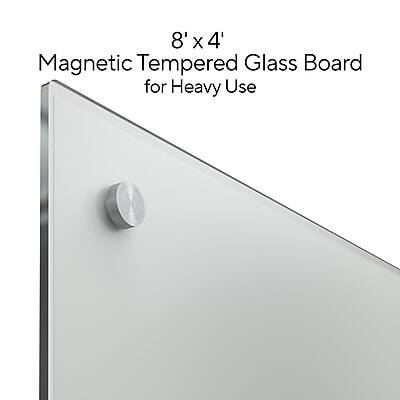 8' x 4' Magnetic Tempered Glass Board for Heavy Use