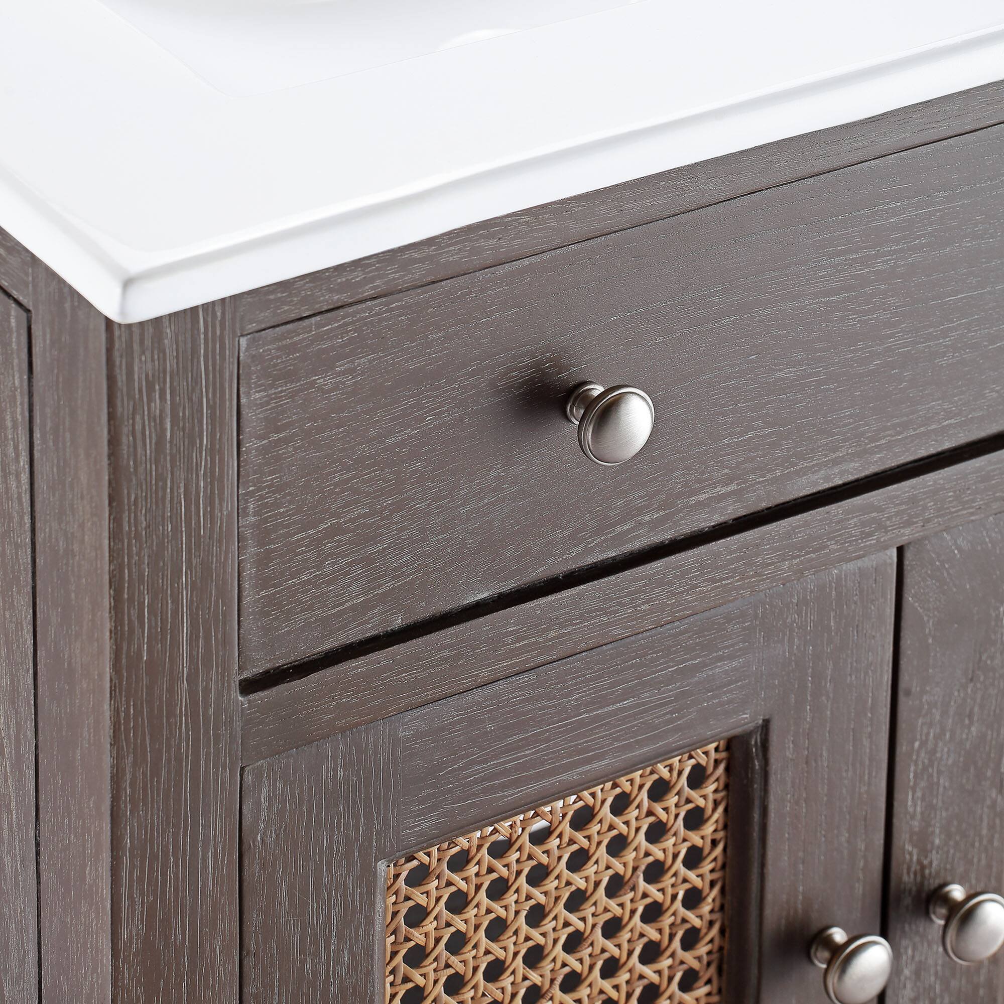 Alt View 6. Modway - Lilo Bathroom Vanity Basin Included - Gray White.
