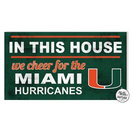 Jardine - Miami Hurricanes 11'' x 20'' Indoor/Outdoor In This House Sign - Green