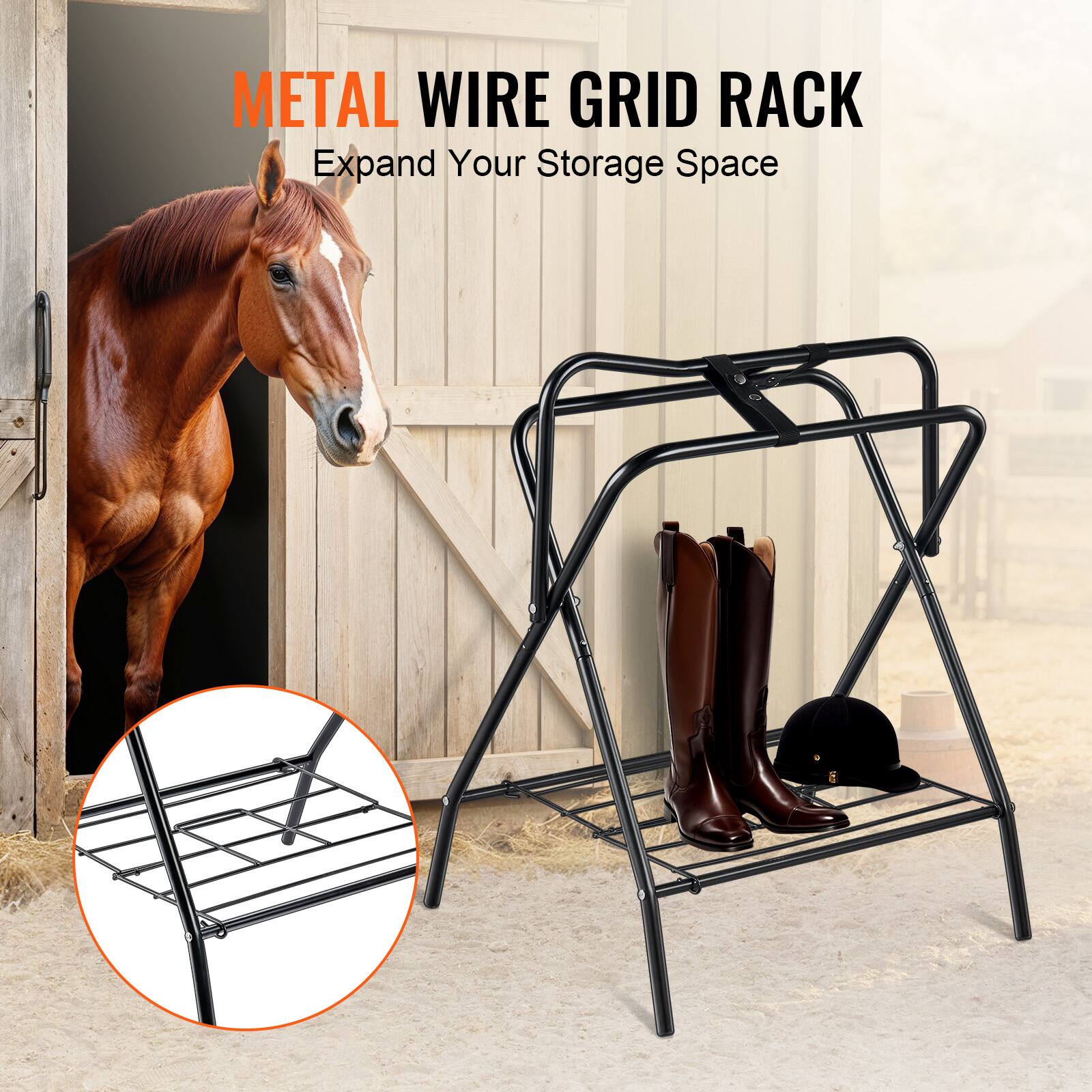 METAL WIRE GRID RACK  
Expand Your Storage Space