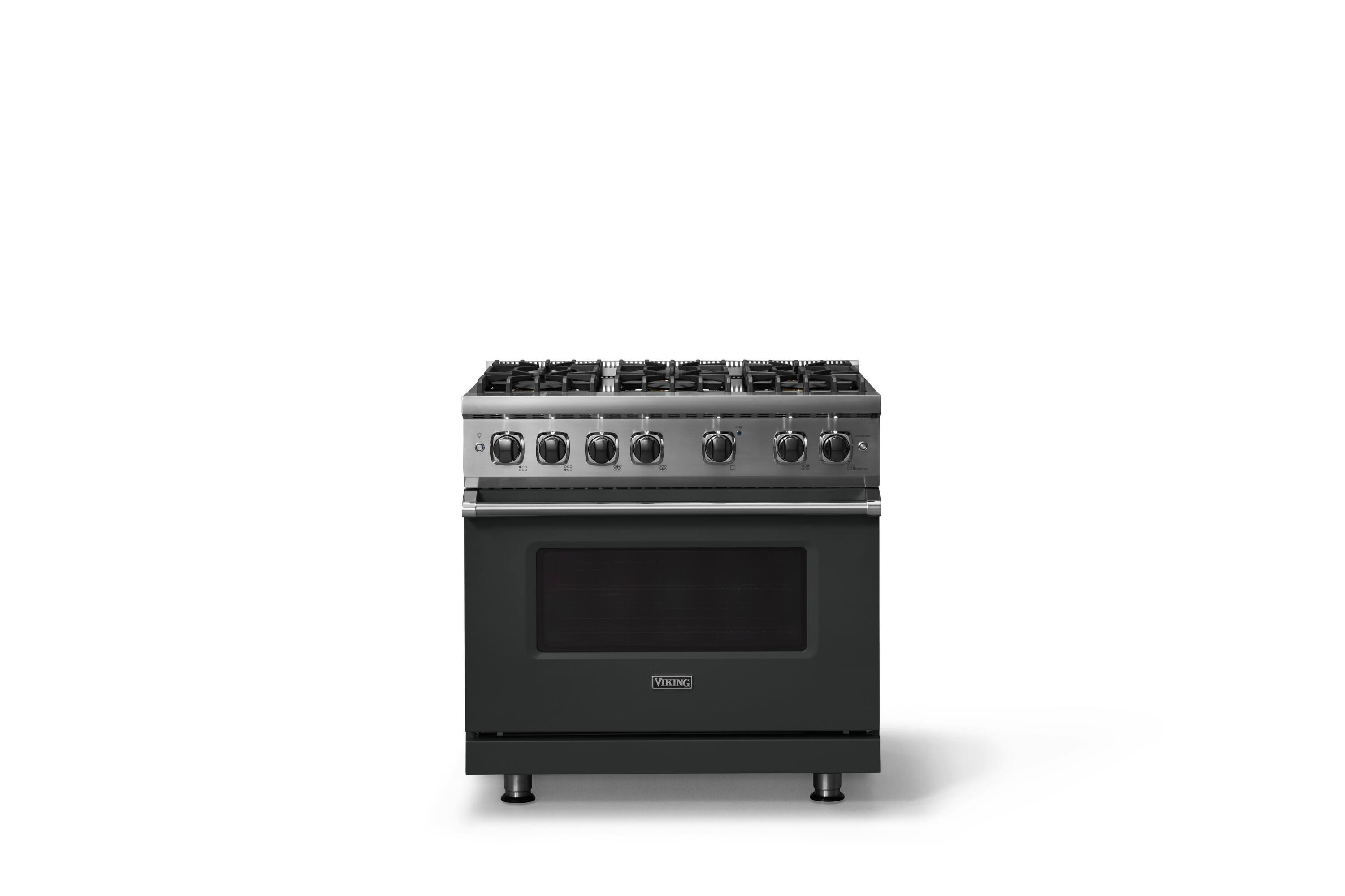 Alt View 1. Viking - 36"W./24"D. 5.1 Cu. Ft.  Gas Sealed Burner Range-6 Burners-Antique Bronze-LP - Antique Bronze.