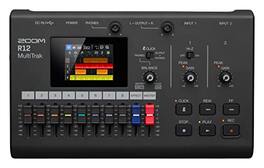 Zoom - R12 Multi Track Portable Recorder, with Touchscreen, Onboard Editing, 8 Tracks, 2 Combo Inputs, Effects, Synth, Dru - Black