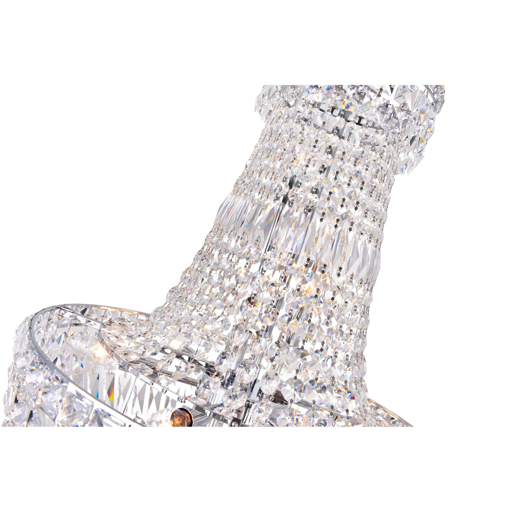 Back. CWI Lighting - Stefania 13 Light Down Chandelier With Chrome Finish - Chrome.