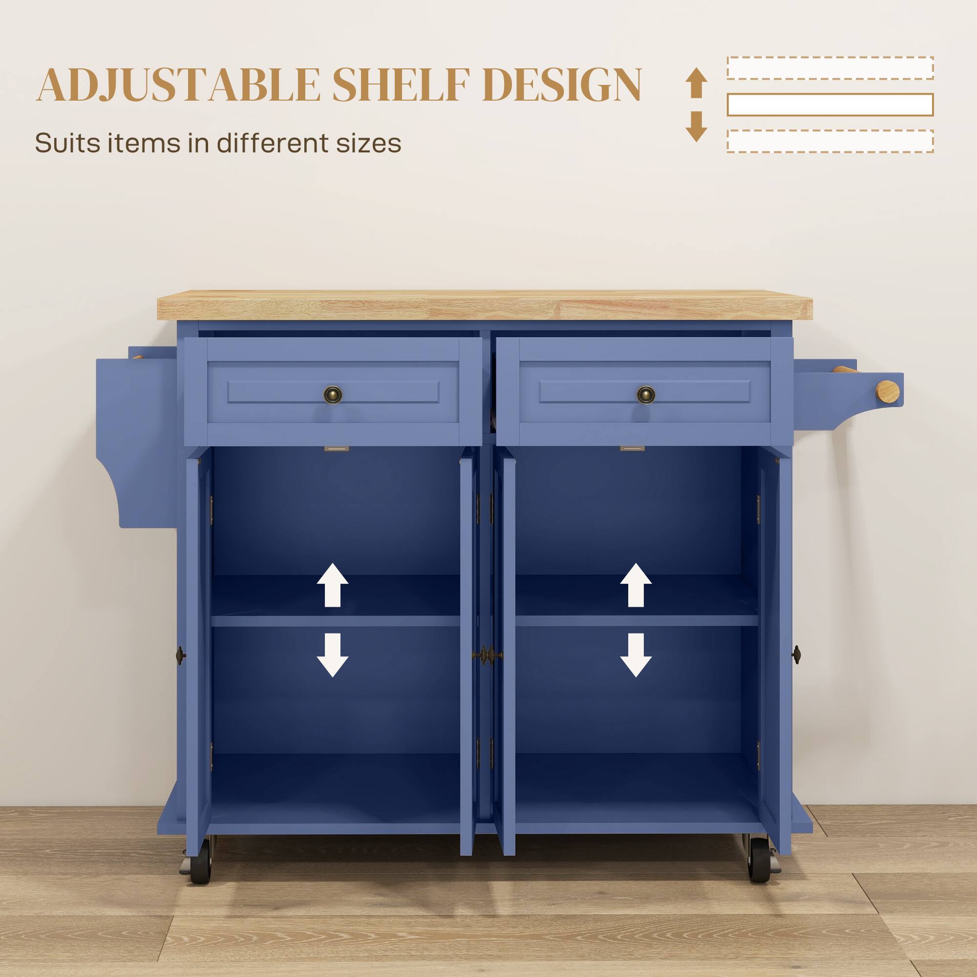 ADJUSTABLE SHELF DESIGN
Suits items in different sizes