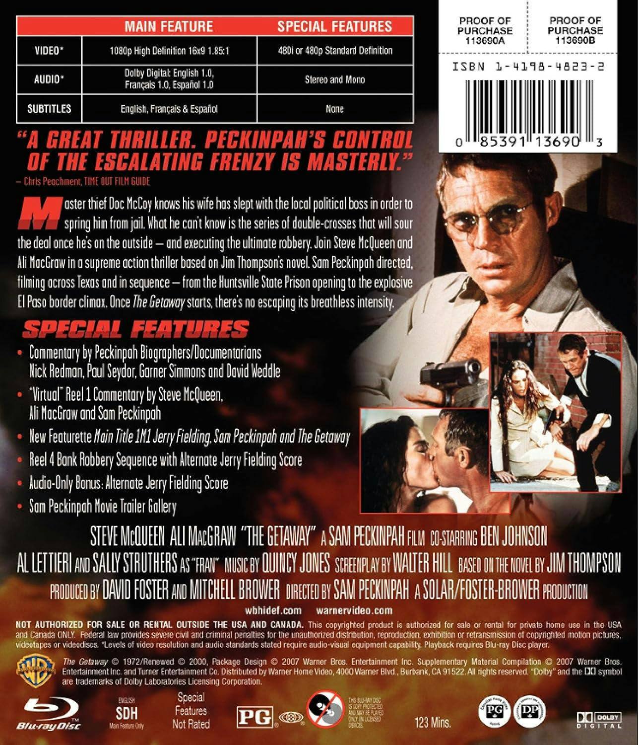 Angle. The Getaway (Blu-ray Deluxe Edition) [Blu-ray].