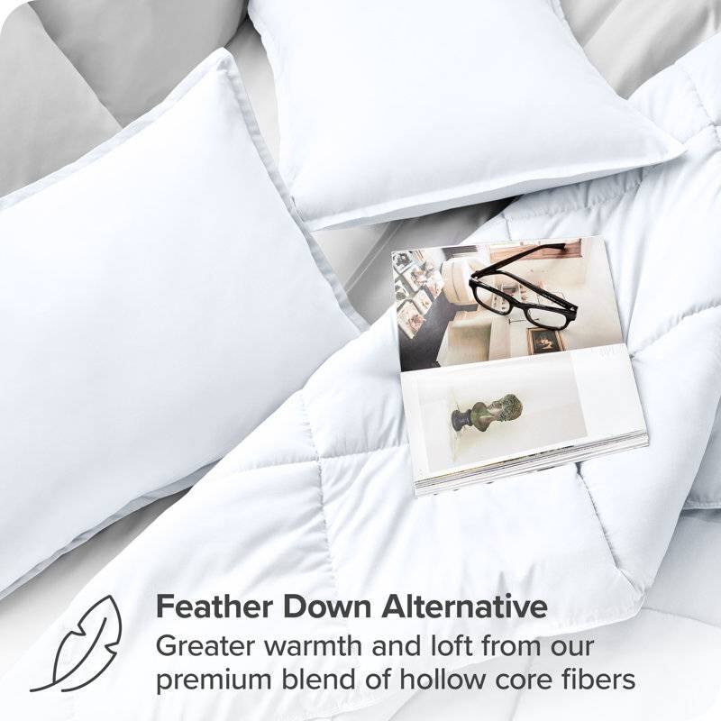 Feather Down Alternative  
Greater warmth and loft from our premium blend of hollow core fibers
