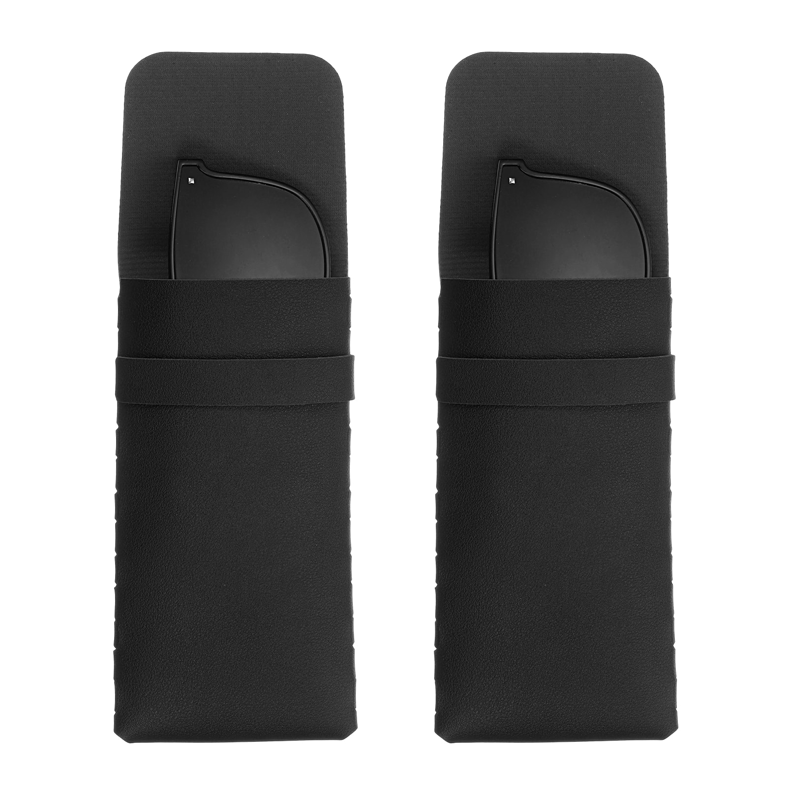 Unique Bargains - 2pcs Soft Glasses Case Leather Flap Closure Pouch for Eyewear Travel Sport Work - Black price history on PriceWatchPro