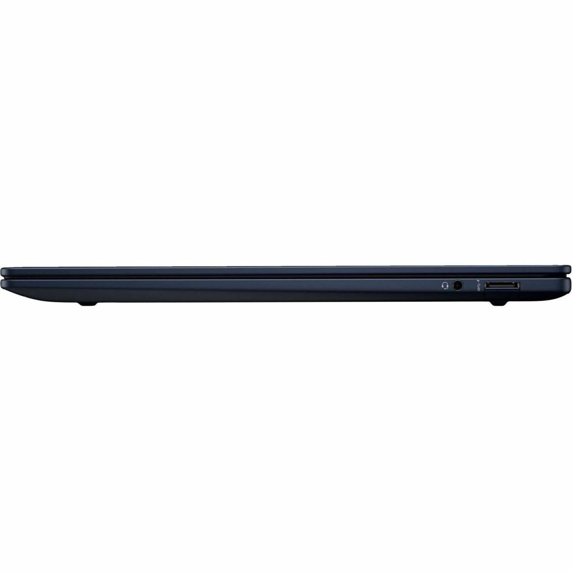 Left. HP - EliteBook Ultra G1q 14" LCD 2240 x 1400 (2.2K) Touch Screen Laptop - Qualcomm Snapdragon X Elite with 16GB Memory - Blue.