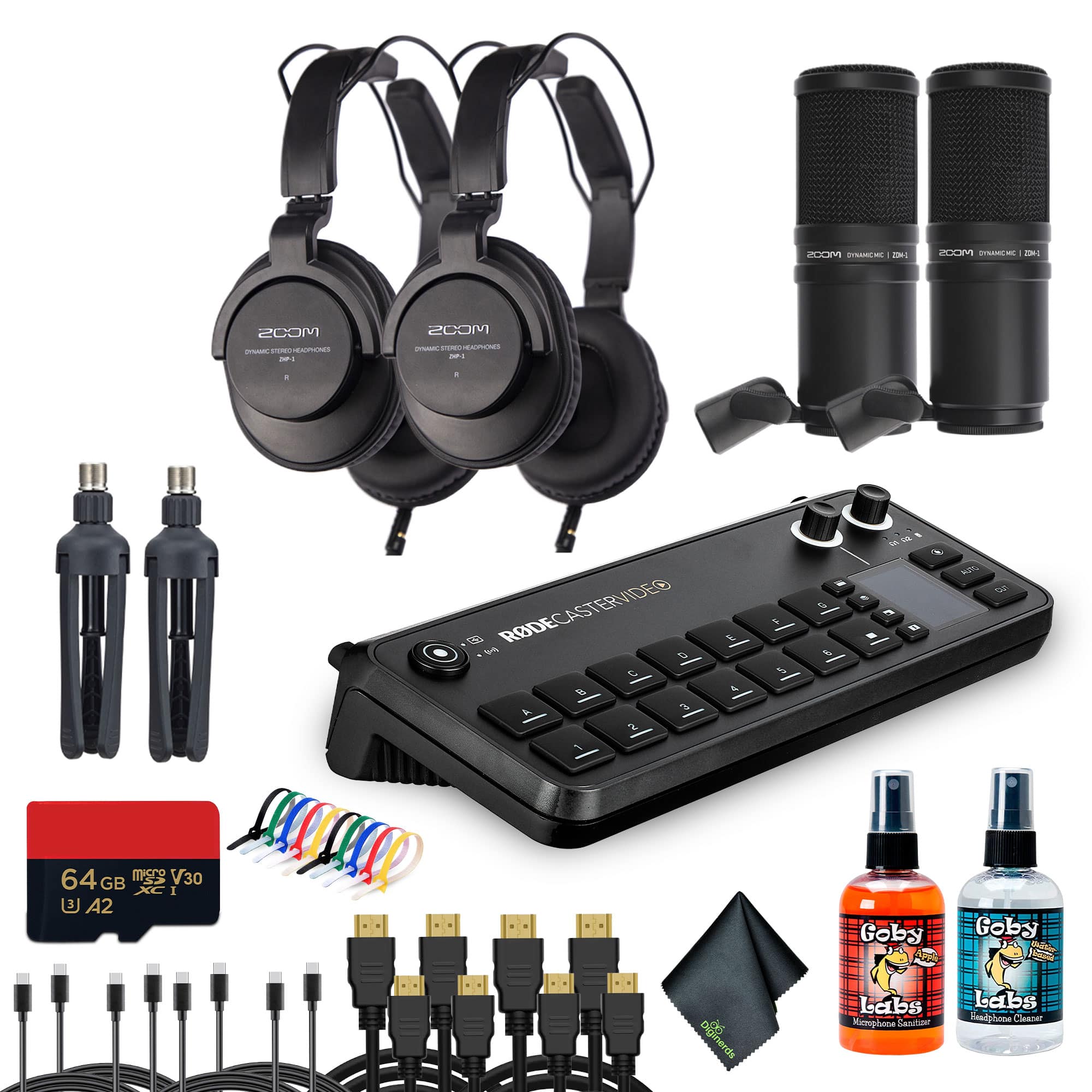 RODE - RODECaster Video All-in-One Production Console + Studio Headphones + Microphone + More