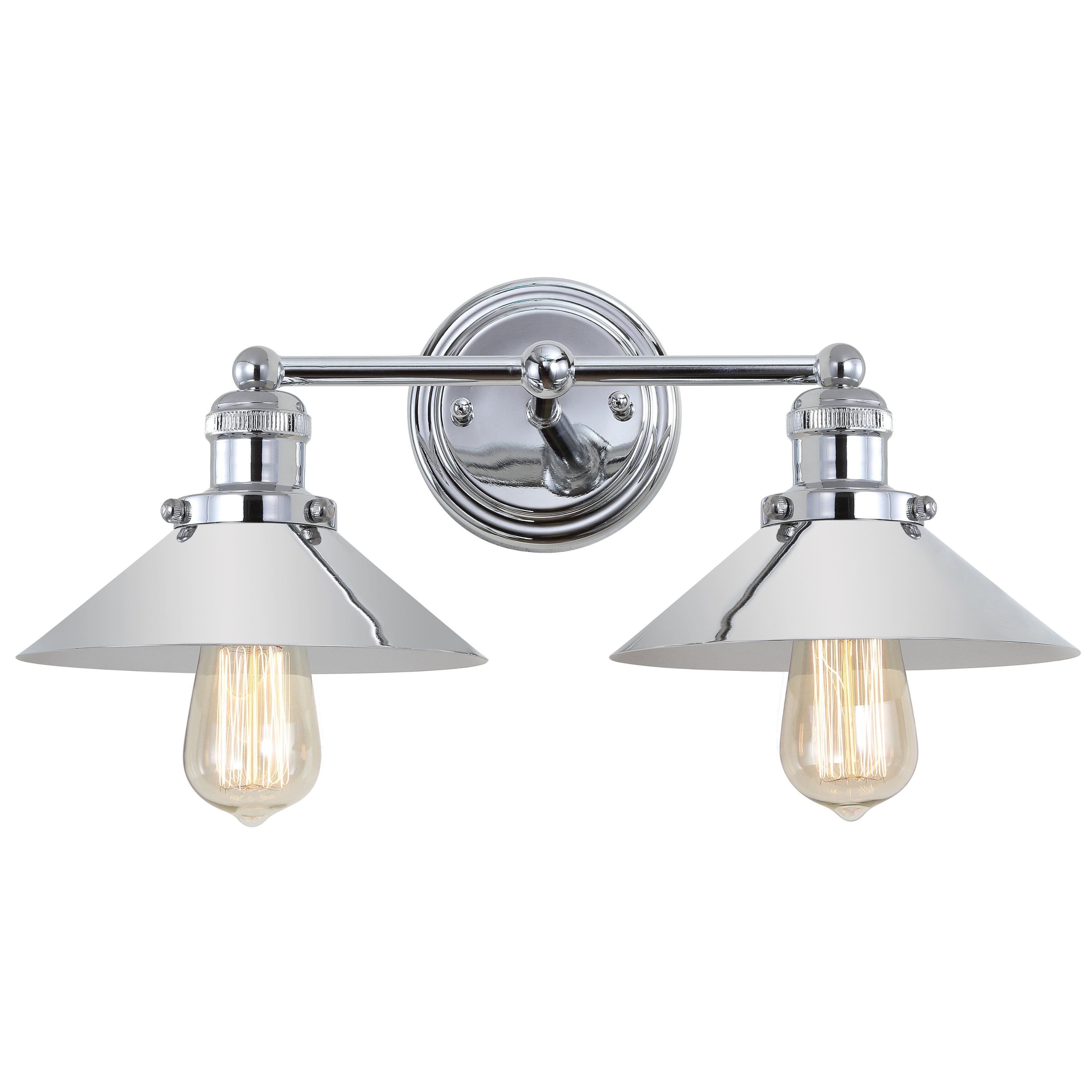 "Jonathan Y - July 17.5"" 2-Light Industrial Farmhouse Metal Vanity Light - Chrome" price history on PriceWatchPro