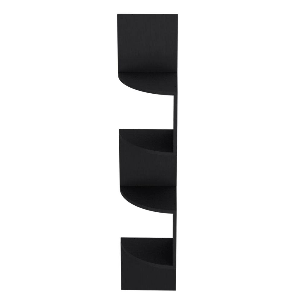 Alt View 2. Treevol Furniture - Shelf Crestone, Living Room, Black - Black.