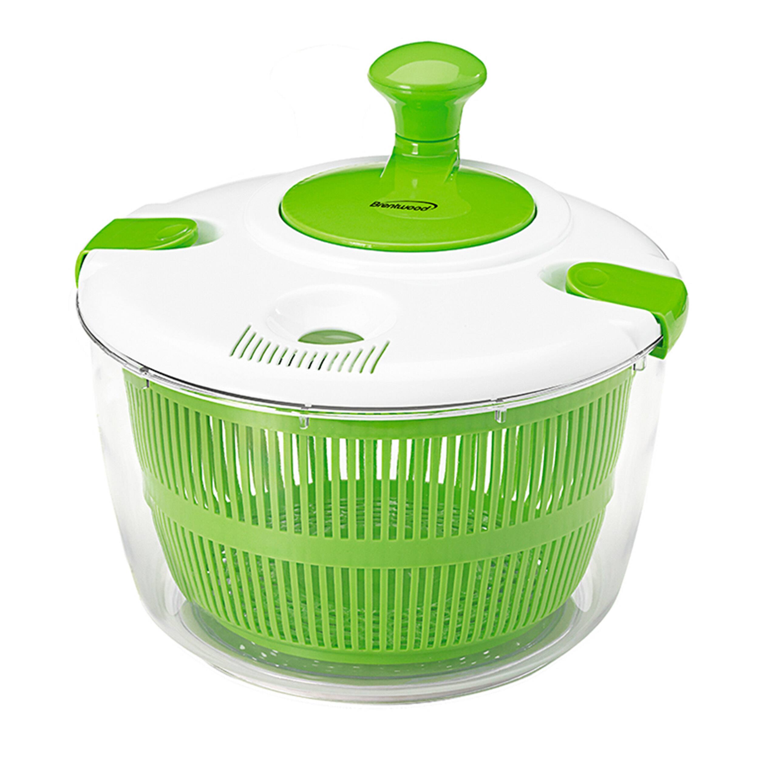 Brentwood - 5 Quart Salad Spinner with Serving Bowl - Green